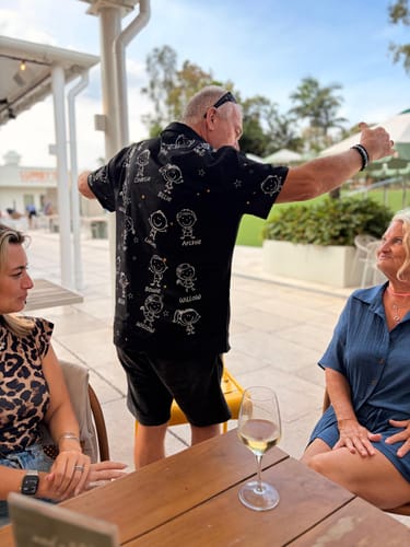 Customer photo review of Personalized Hawaiian Shirt- This Grandpa Belongs To Doodle