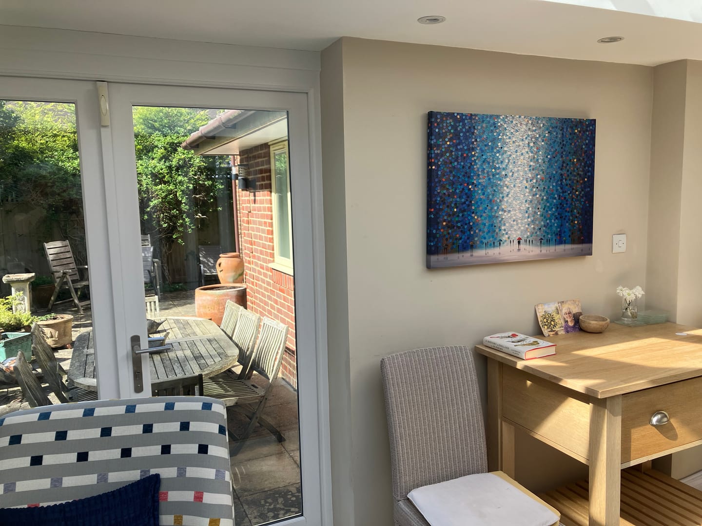 Customer photo review of Umbrellas At Night Canvas Print