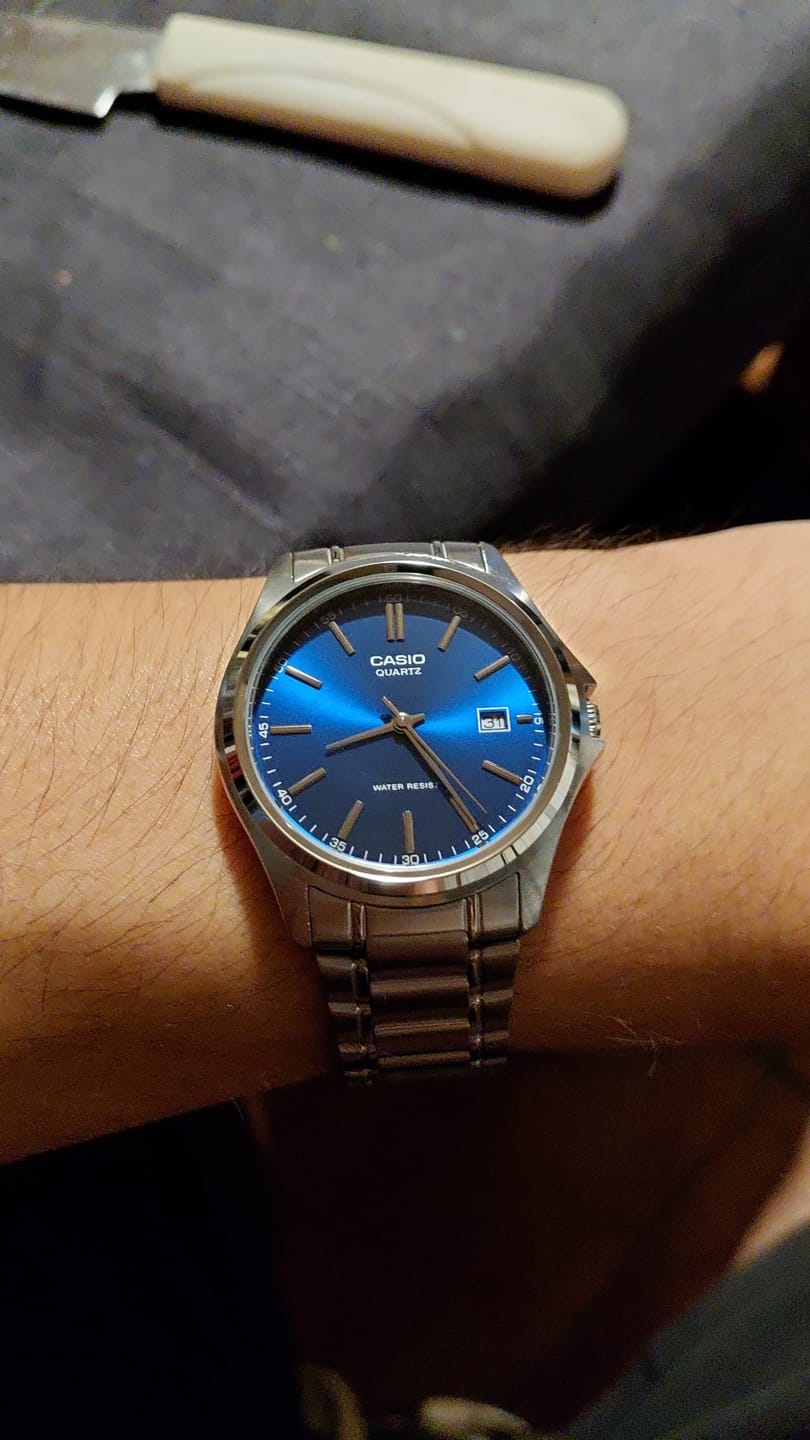 Customer photo review of Reloj Casio Análogo MTP-1183A-2A Azul Acero Inoxidable