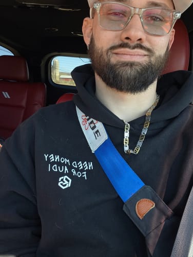 Customer photo review of Need Money For Audi Hoodie- Black