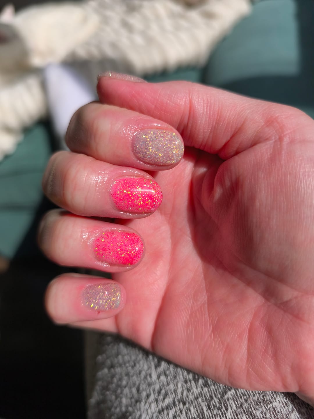 Customer photo review of Crystal Clear Dipping Powder