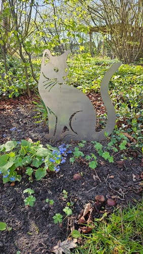 Customer photo review of Gartenstecker Katze sitzend