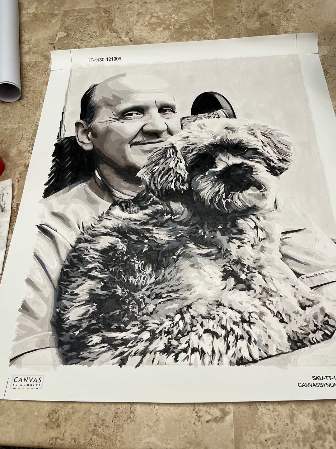 Customer photo review of Custom Paint by Numbers Kit for Personalized Artwork