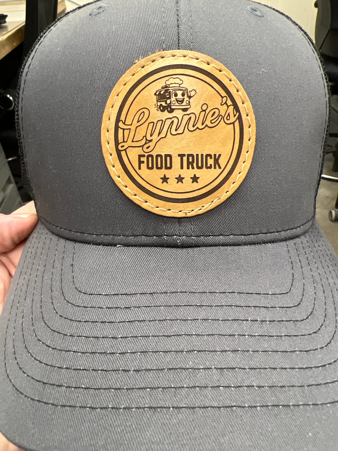 Customer photo review of Richardson 112 Custom Leather Patch Hat