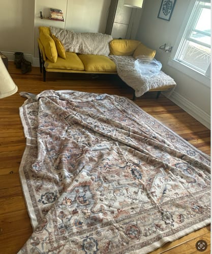 Customer photo review of Solara Washable Area Rug - Red
