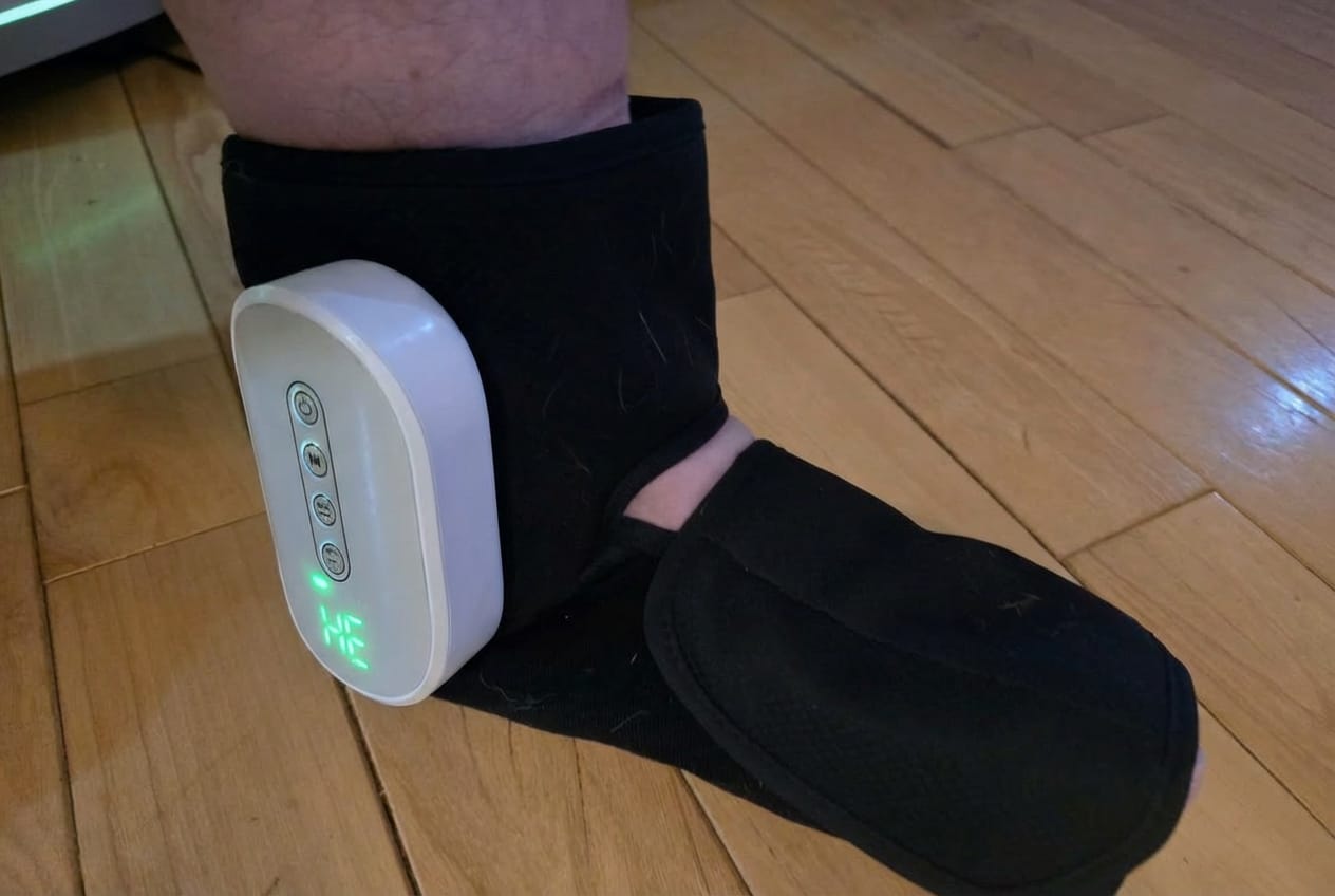 Customer photo review of Terapod - Foot & Ankle Heat Compression Massager