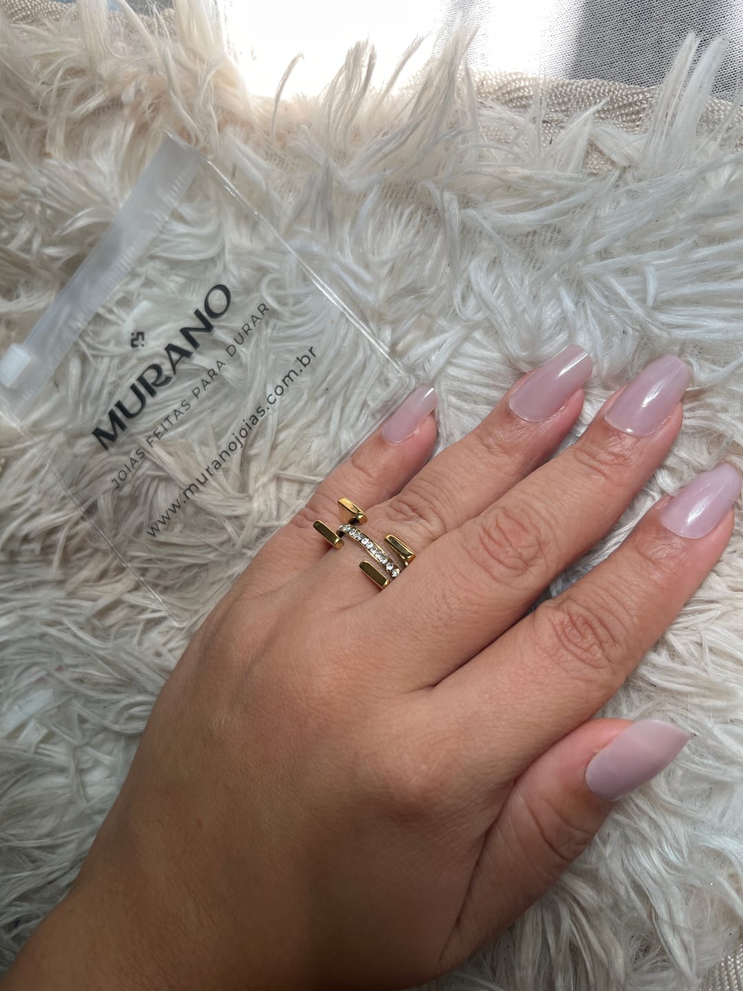 Customer photo review of Anel Truth Banhado em Ouro 18k