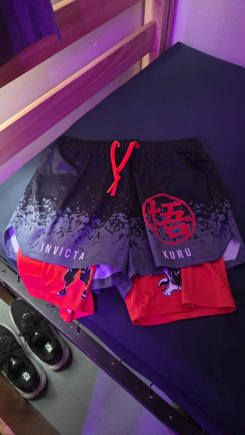 Customer photo review of Black Swordsman Performance Shorts