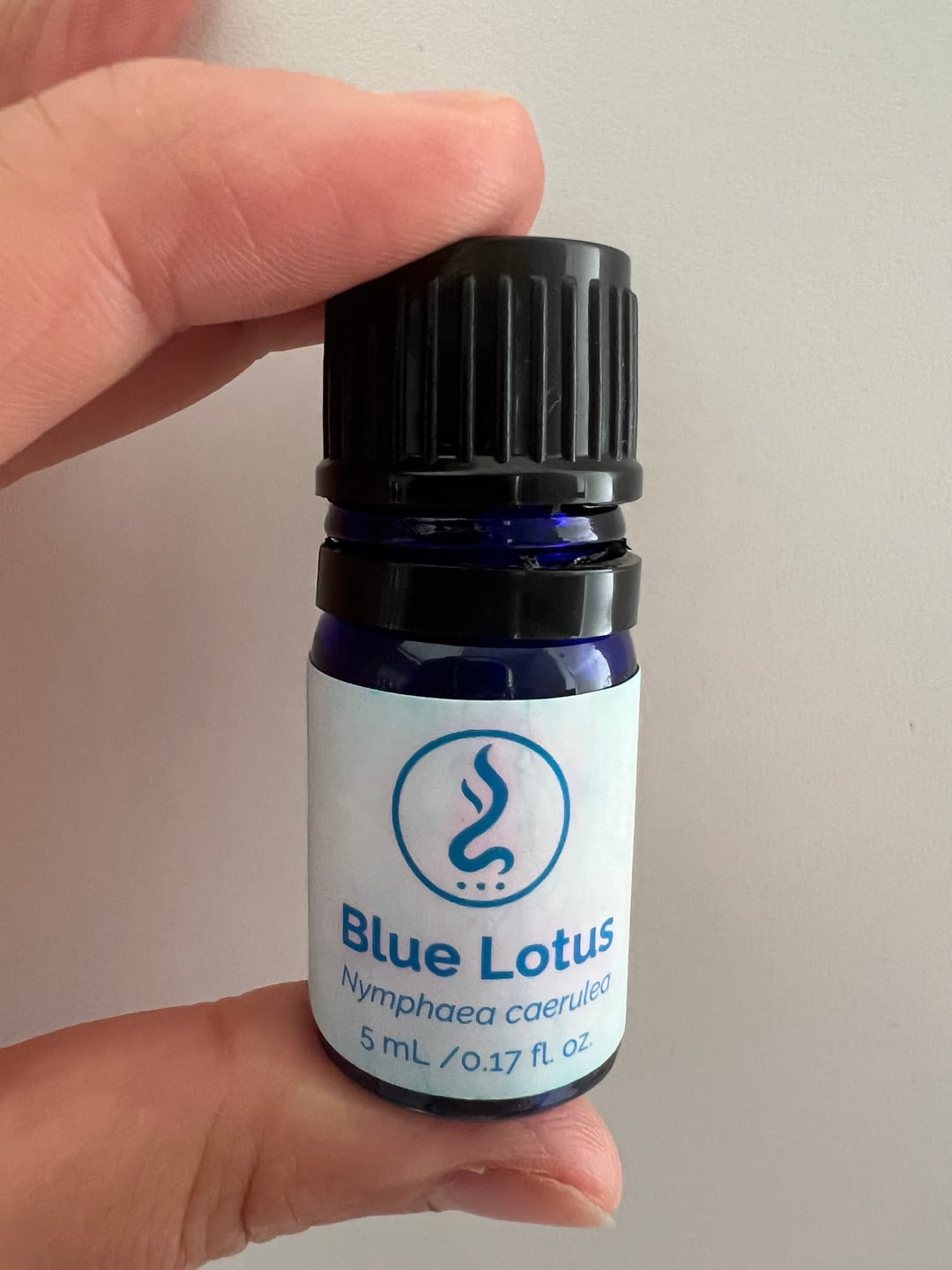 Customer photo review of True Egyptian Blue Lotus Oil 5 mL | Cold-Pressed