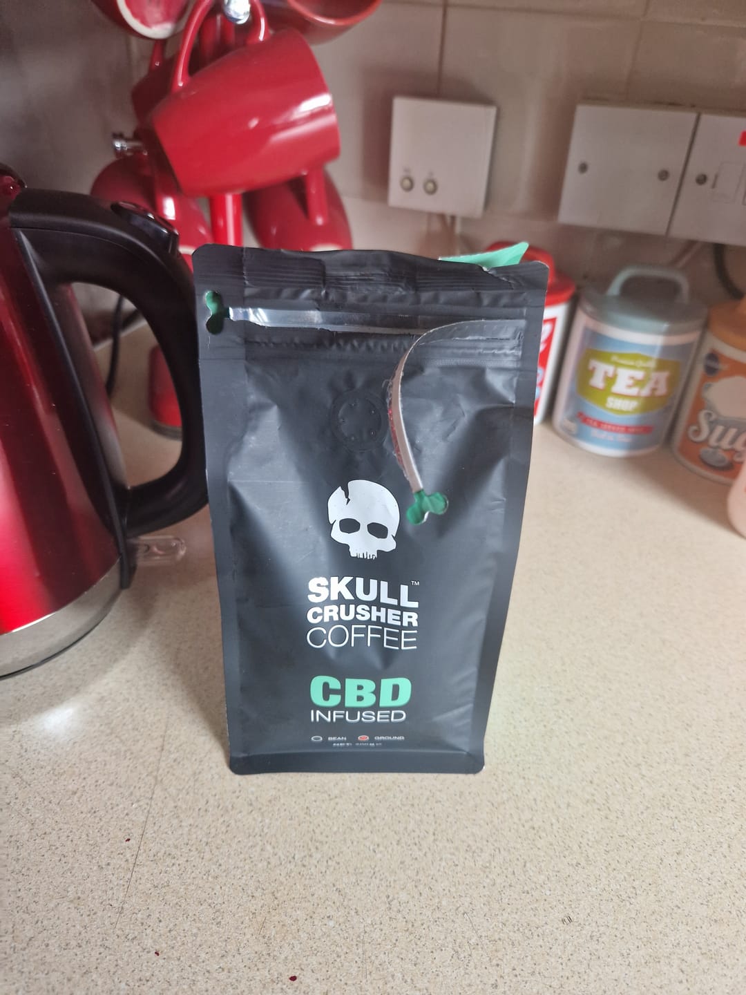 Customer photo review of Skull Crusher Coffee - Infused