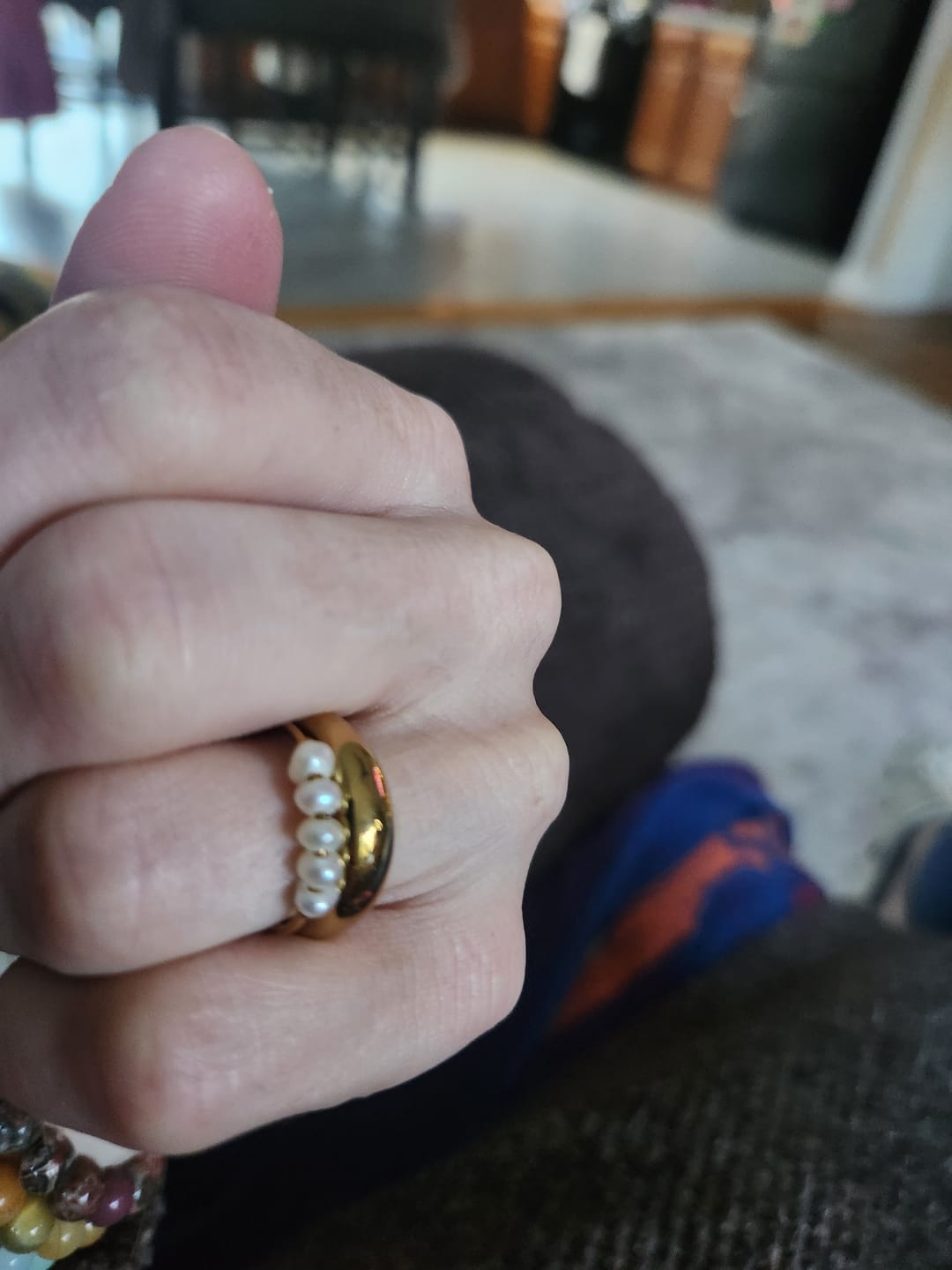 Customer photo review of Ariel Mini Pearl Ring (Bundle)