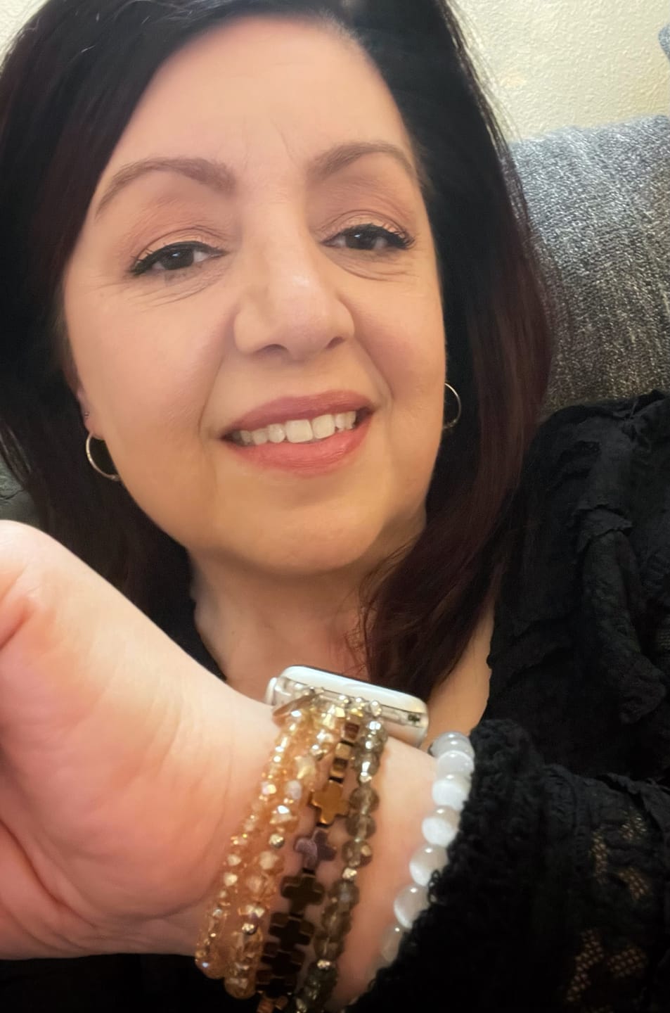 Customer photo review of Celestial Cross Energy Stretch Apple Watch Strap