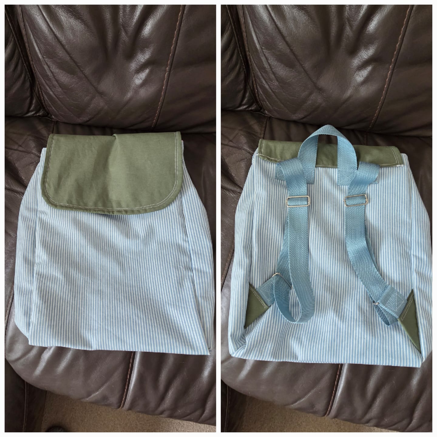 Customer photo review of Striped Yarn Dyed Washed Denim Fabric