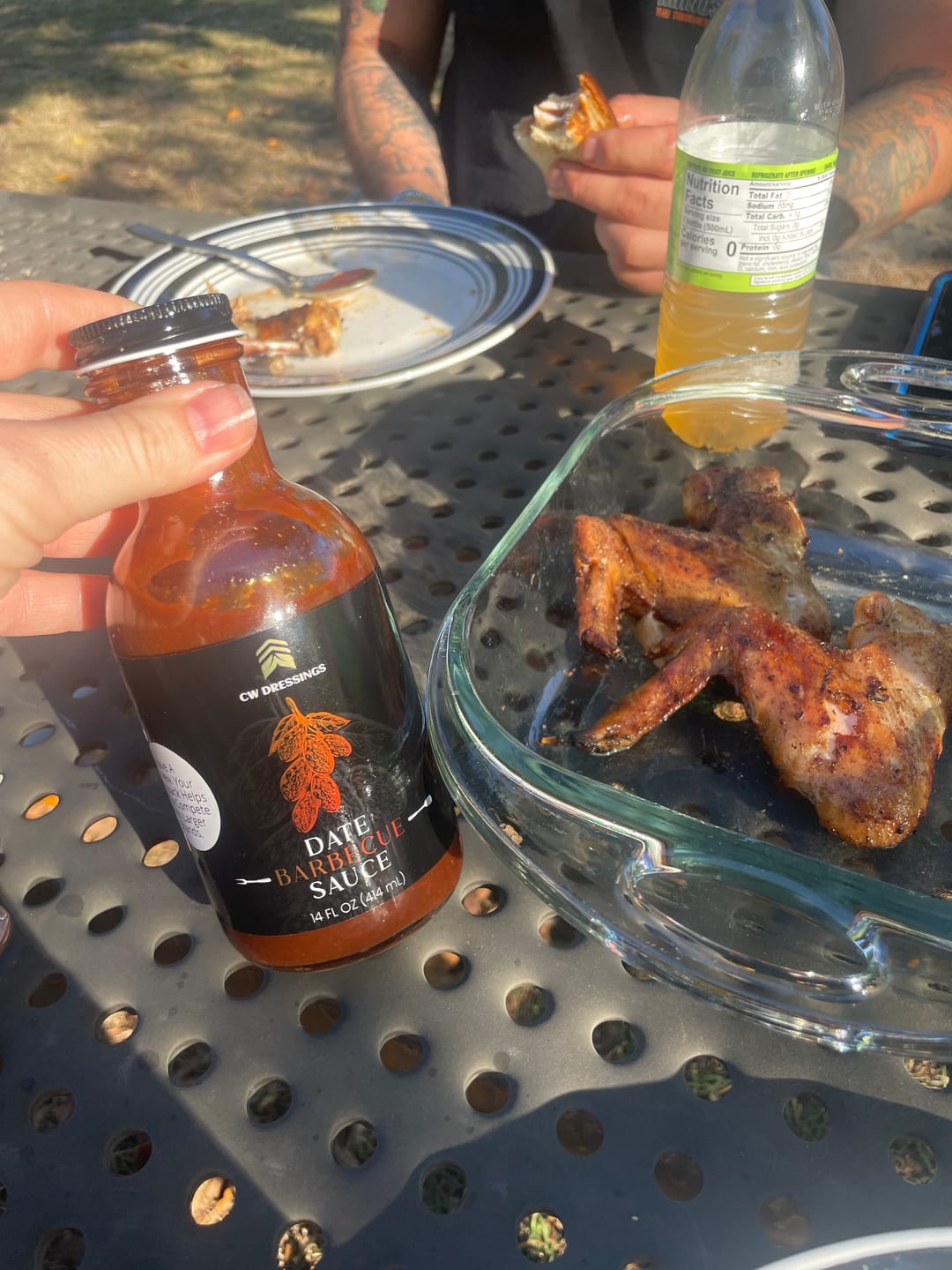 Customer photo review of DATE BARBECUE SAUCE & SWEET DATE HOT SAUCE BUNDLE
