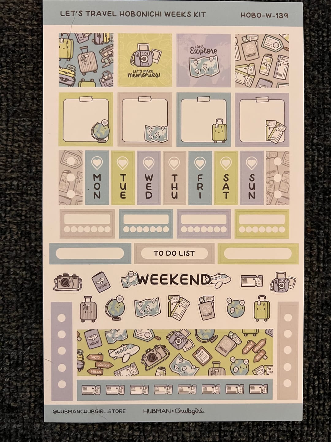 Customer photo review of Let's Travel Theme Hobonichi Weeks Kit