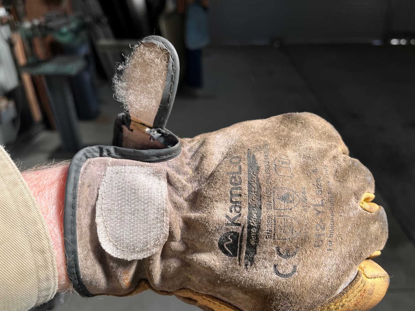Customer photo review of KameLo TIG Leather Work Gloves CE Certified | 812-YL/WL