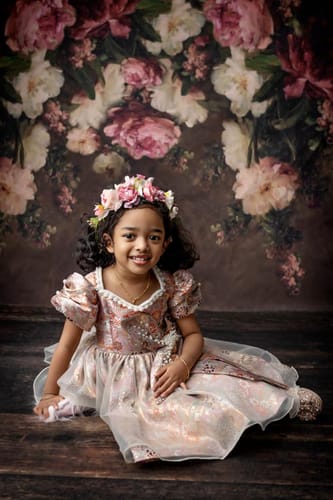 Customer photo review of Girl Summer Birthday Party Dress Baby Girl Vintage Bow Puffy Formal Princess Dress