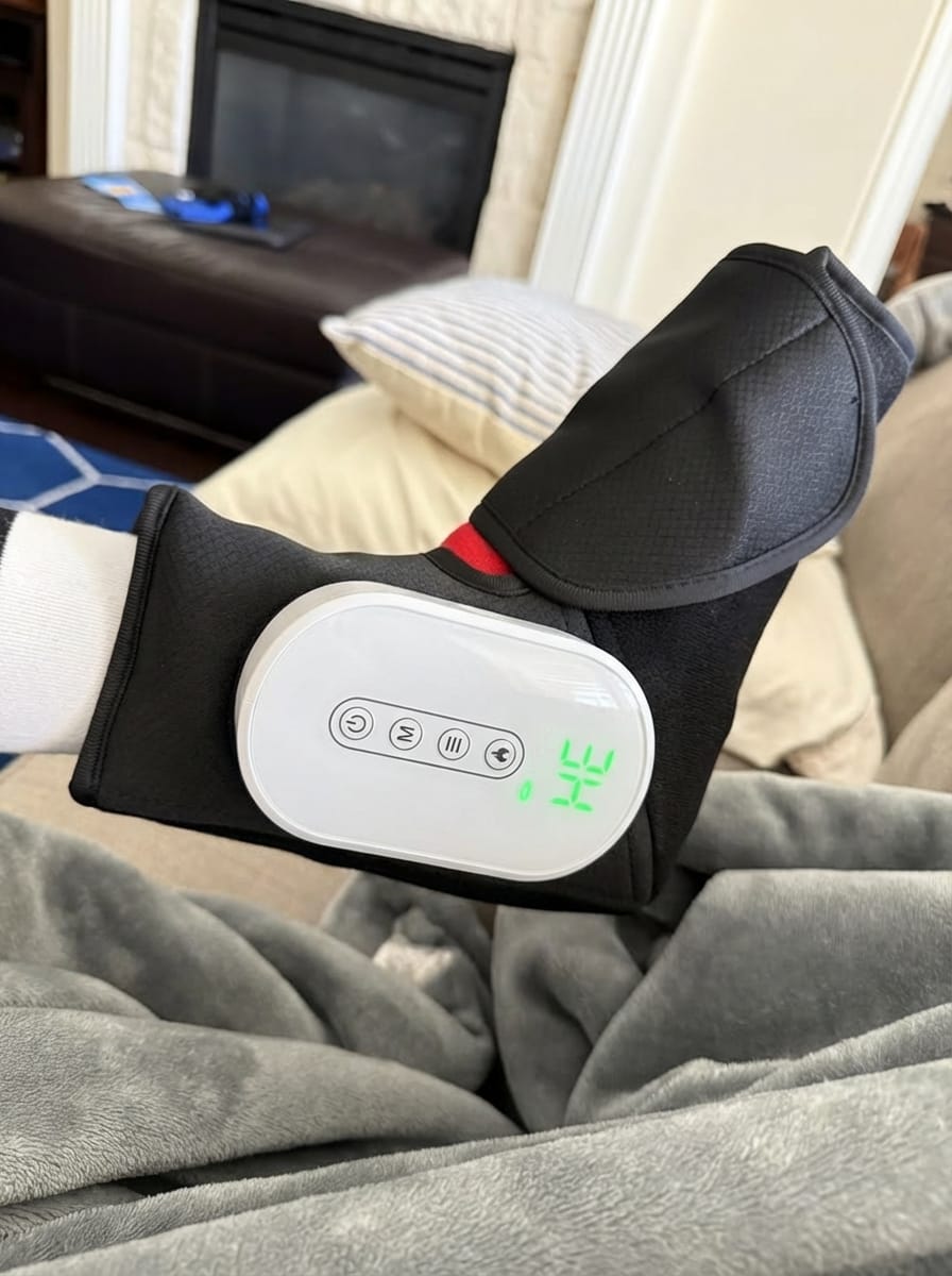 Customer photo review of Terapod - Foot & Ankle Heat Compression Massager
