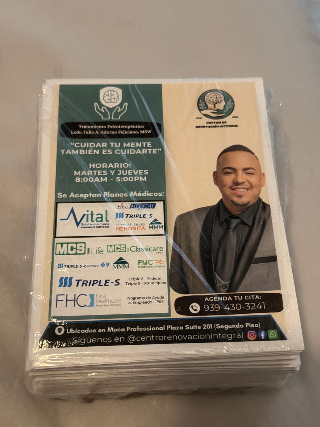 Customer photo review of Flyers 1/4 Página Full Color (Papel / 1 Lado)