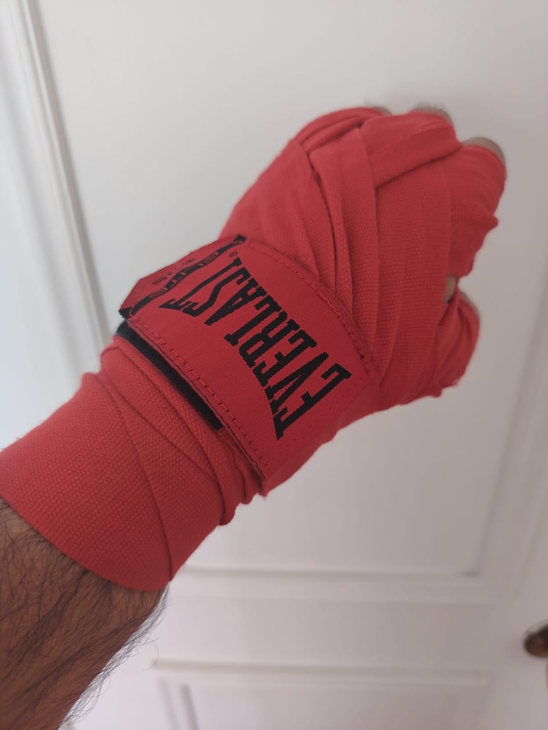 Customer photo review of Vendas de Boxeo Everlast Elite Rojo