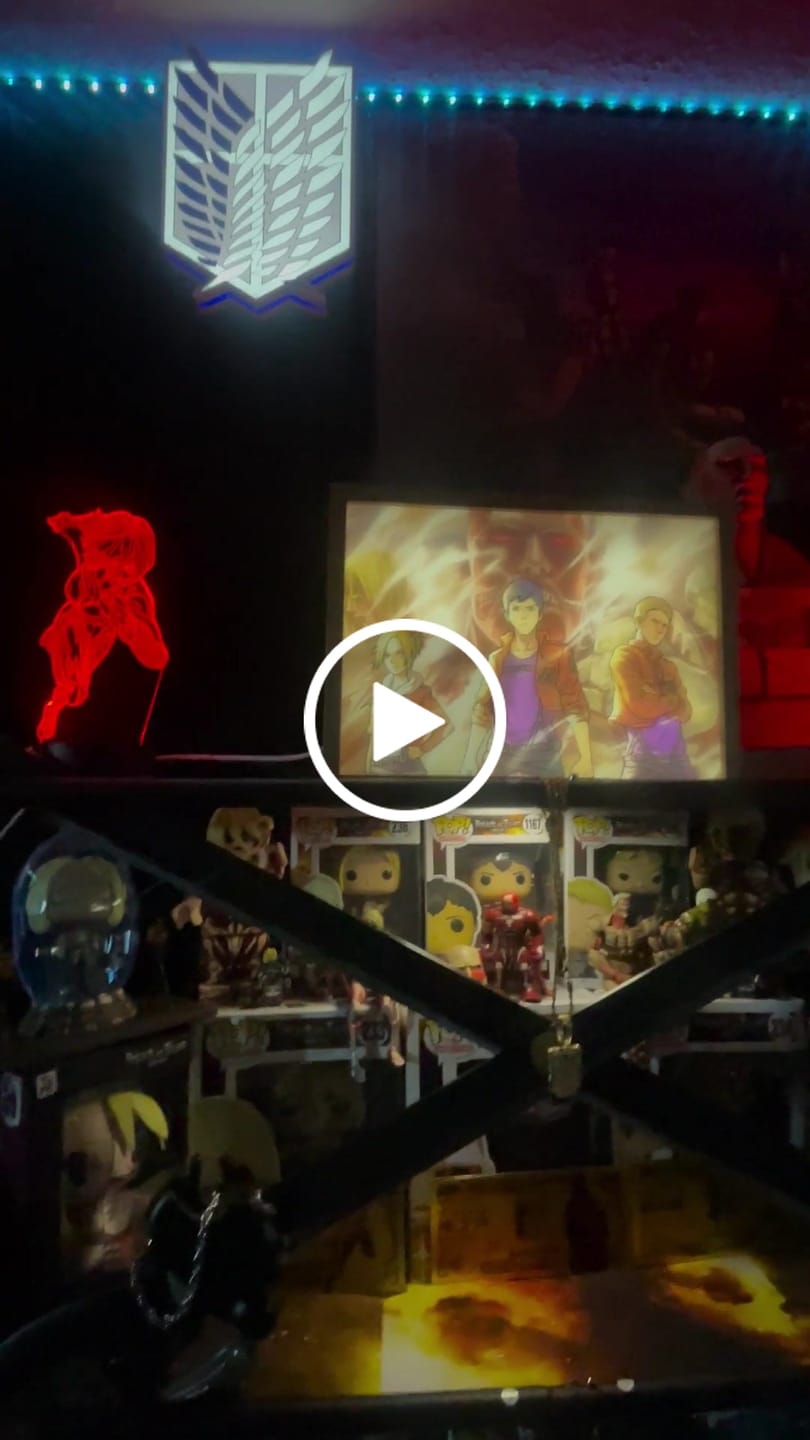 Customer video review of Custom LED Light Painting | Anime & Art Gifts Photo Frames Wall Art