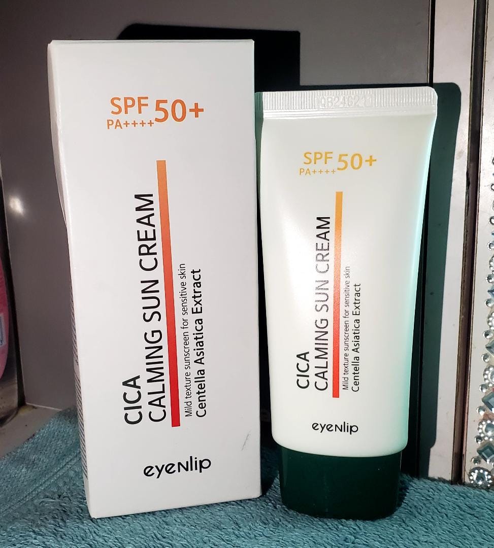 Customer photo review of Eyenlip Cica Calming Sun Cream SPF50+PA+++