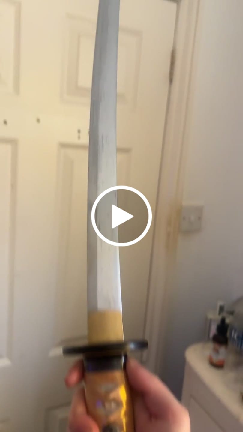 Customer video review of Custom Japanese Sword