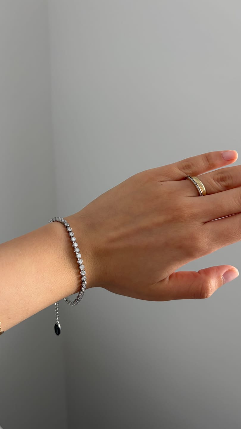 Customer photo review of Hi-Life Tennis Armband 14K Vergoldet