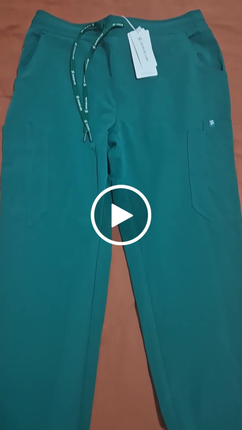 Customer video review of CLARISSA Skinny Leg Scrub Pants - Hunter Green | SLTECH™