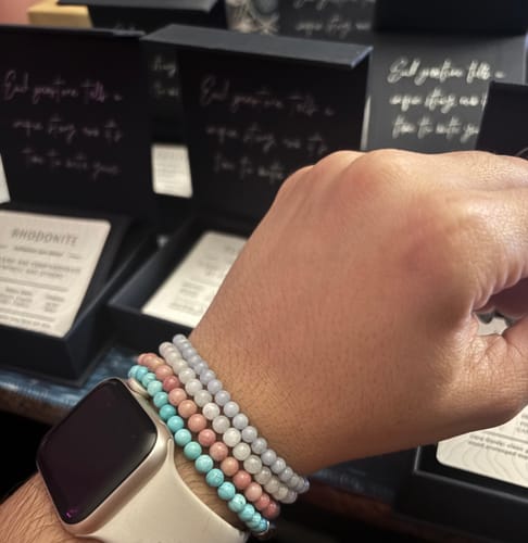 Customer photo review of Celestite Bracelet Mini