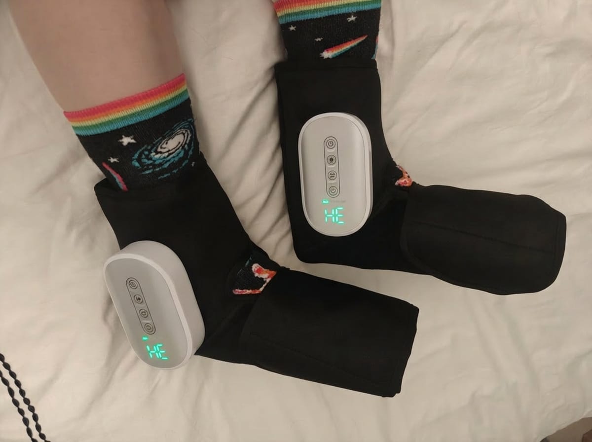 Customer photo review of Terapod - Foot & Ankle Heat Compression Massager