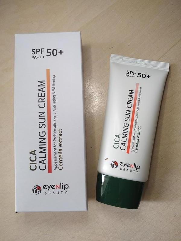 Customer photo review of Eyenlip Cica Calming Sun Cream SPF50+PA+++