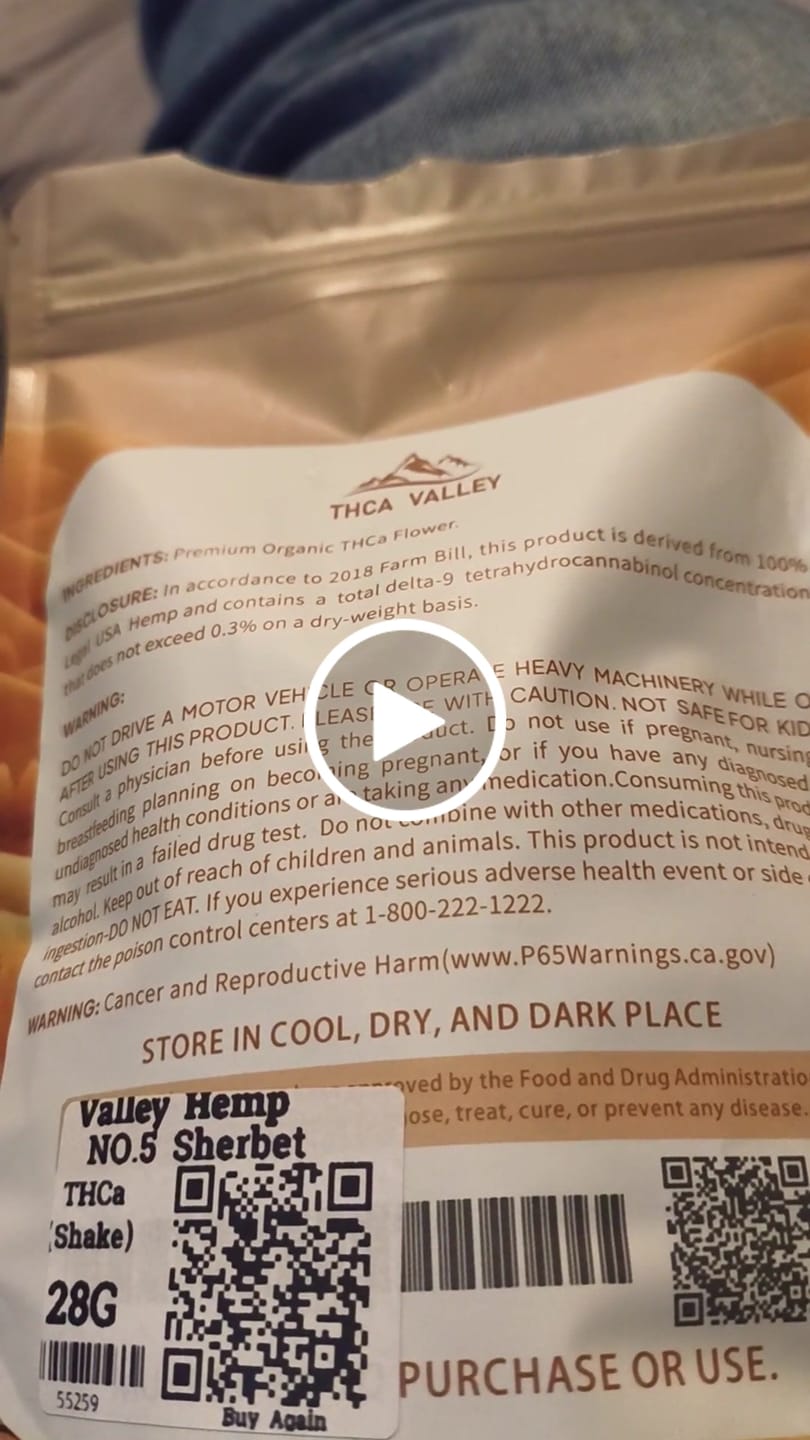 Customer video review of No 5. Sherbet THCa Shake
