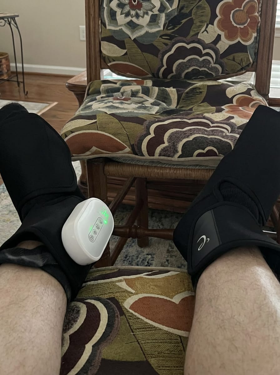 Customer photo review of Terapod - Foot & Ankle Heat Compression Massager
