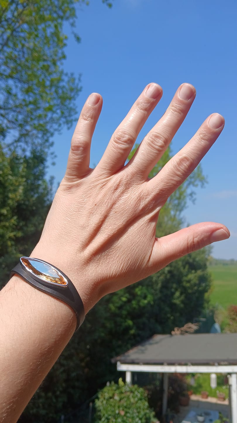 Customer photo review of Bracciale pelle Luce Occhio di Sfinge Golden Shadow Tulsi