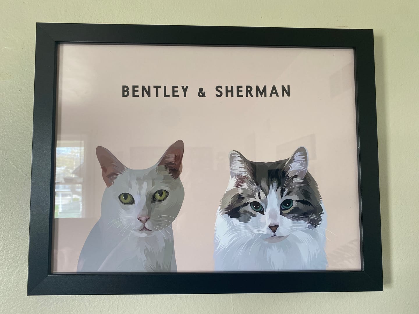 Customer photo review of Custom Two Pet Portrait