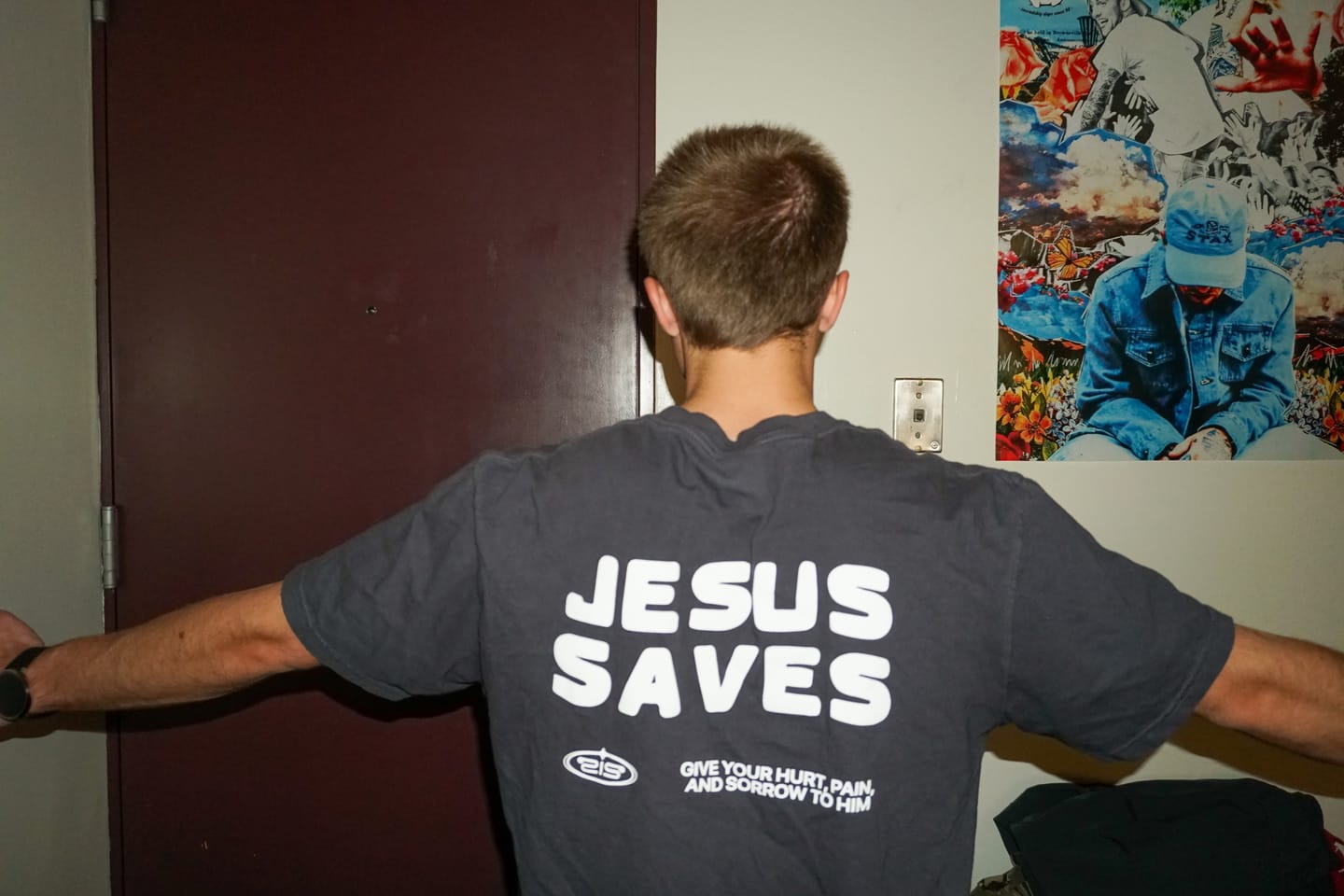 Customer photo review of Jesus Saves Heavy Tee
