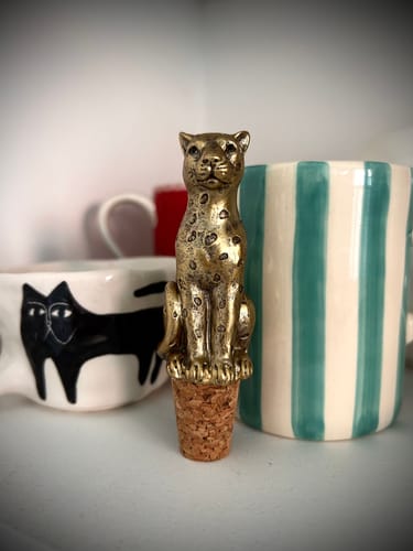 Customer photo review of Bottle Stopper - Gold Leopard