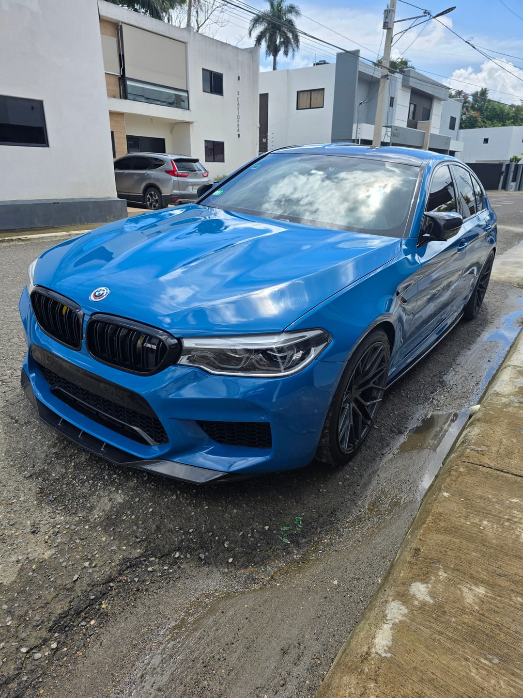 Customer photo review of High Glossy Laguna Blue Vinyl Wrap