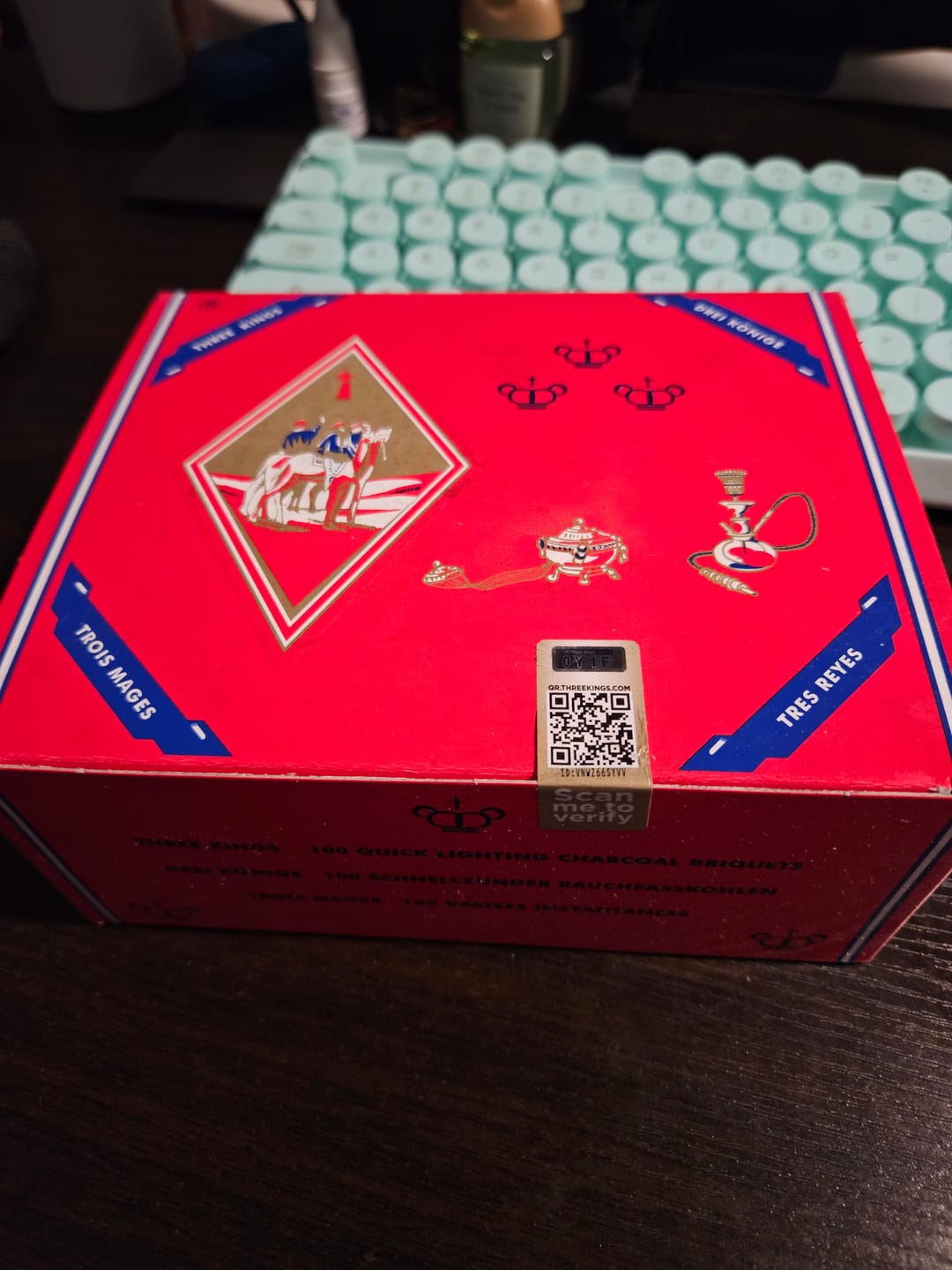 Customer photo review of Three Kings Quick Light Hookah Charcoal