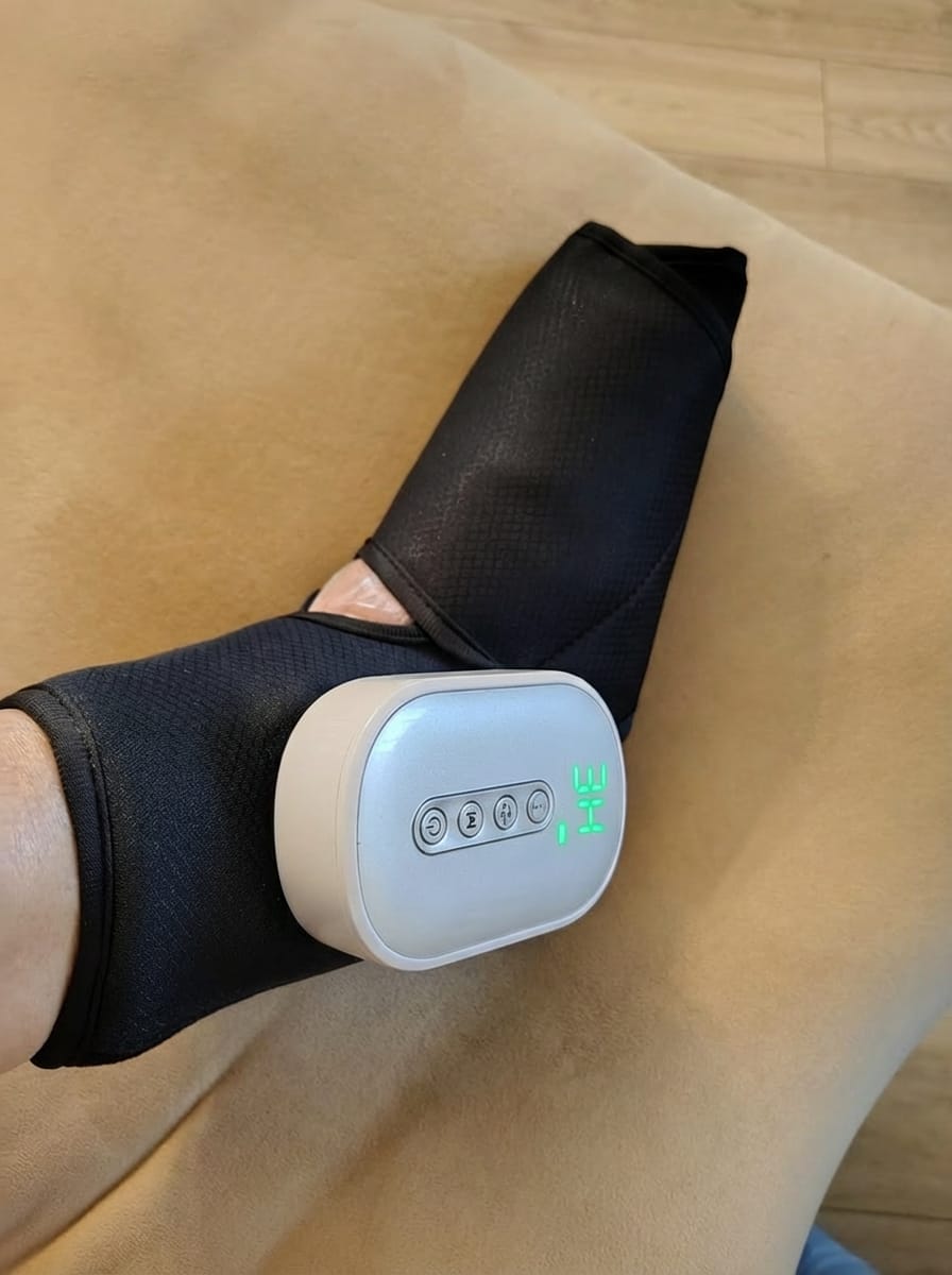 Customer photo review of Terapod - Foot & Ankle Heat Compression Massager