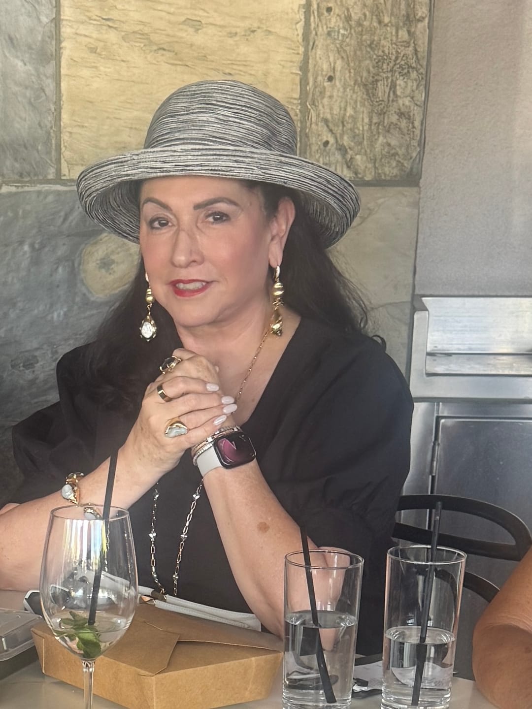 Customer photo review of FluxFlicker Pearl Teardrop Earrings