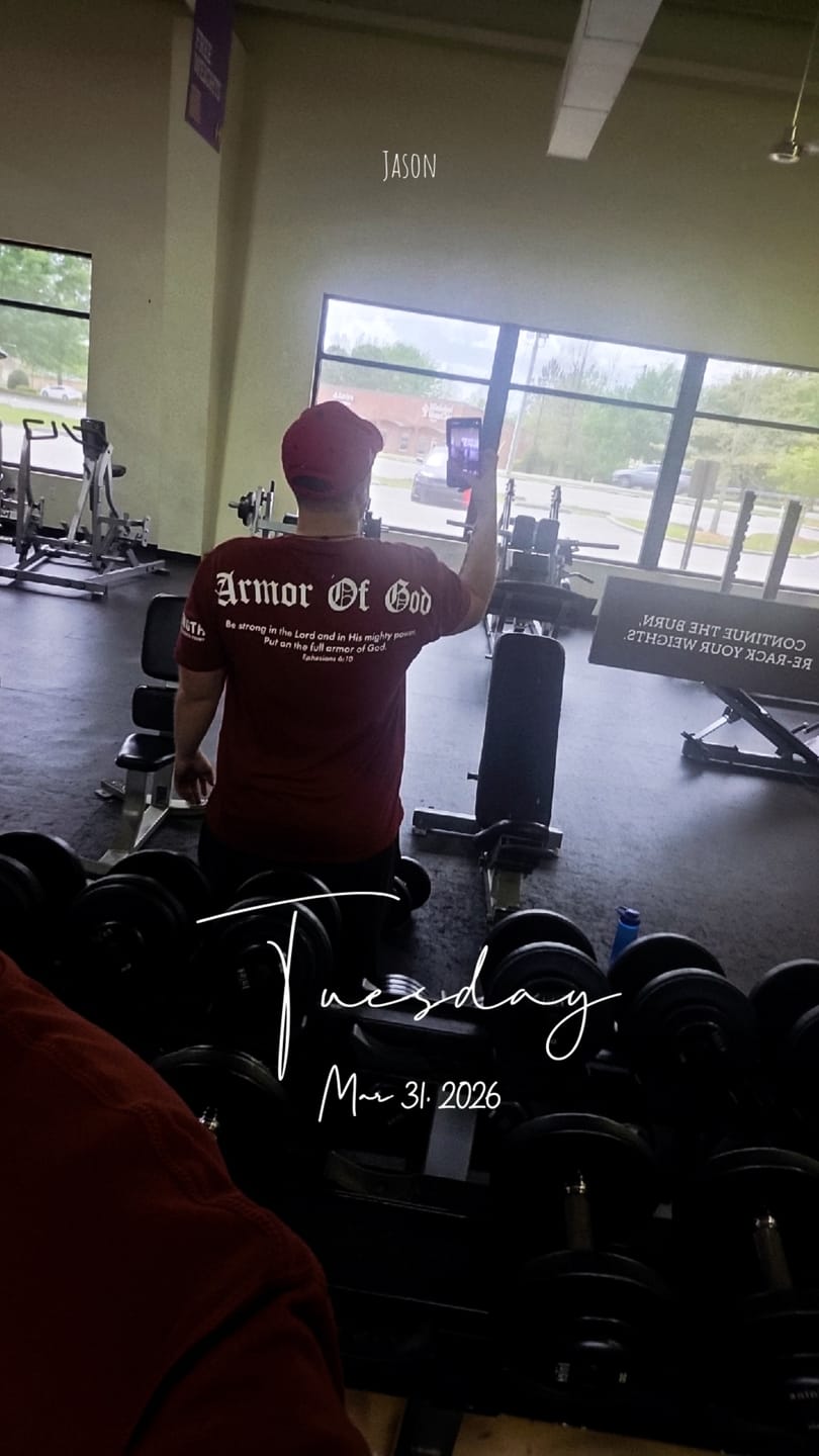 Customer photo review of Premium Oversized Scripture Tee