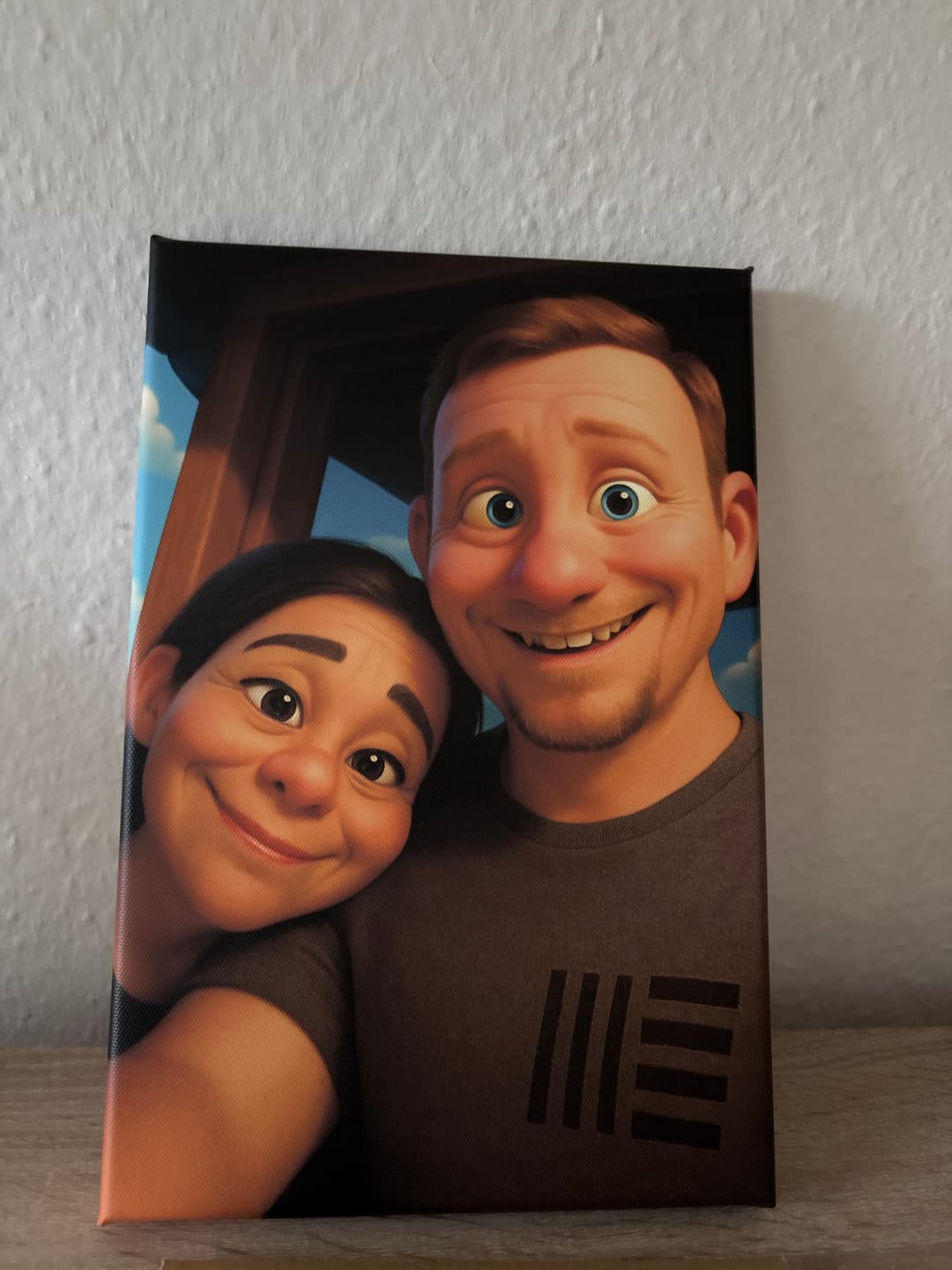 Customer photo review of Personalisierte Leinwand - Animiertes Portrait