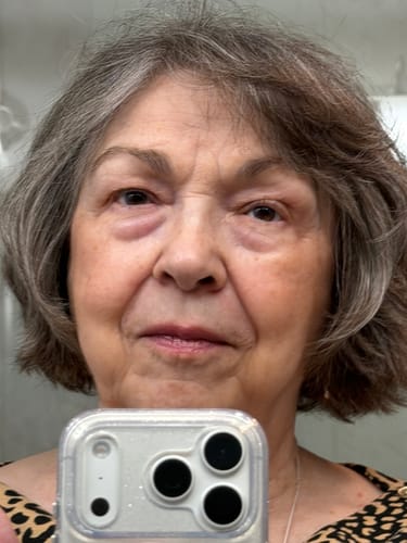 Reviewer's selfie showing her facial skin after using the Gentle Hydrating Facial Cleanser.