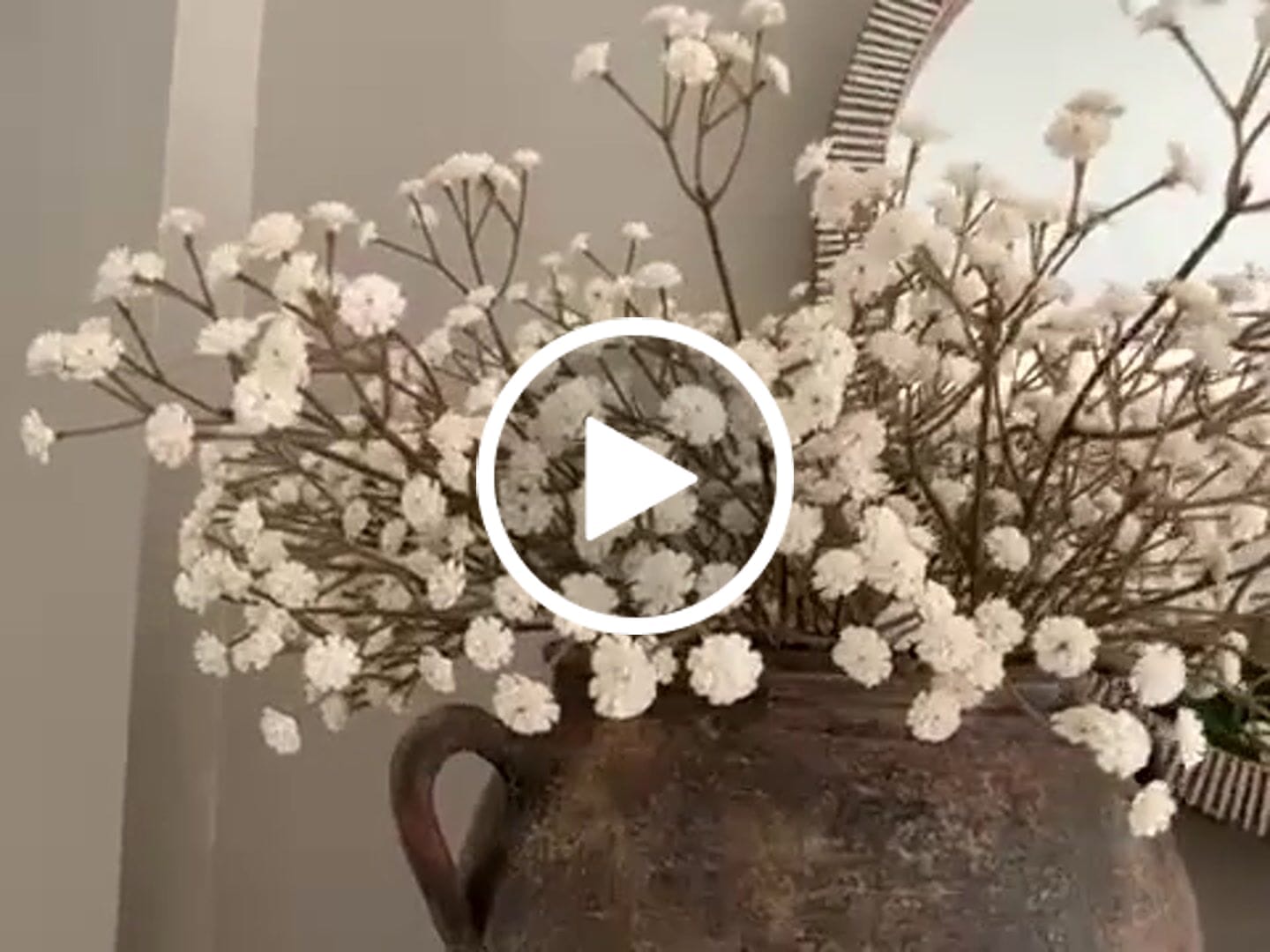 Customer video review of Ivory Real Touch Baby's Breath Bunch