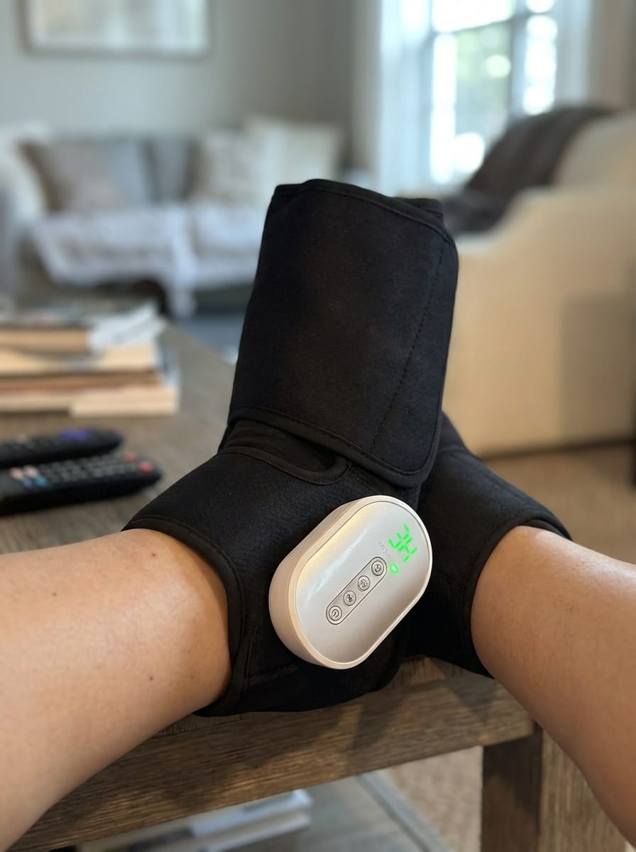 Customer photo review of Terapod - Foot & Ankle Heat Compression Massager