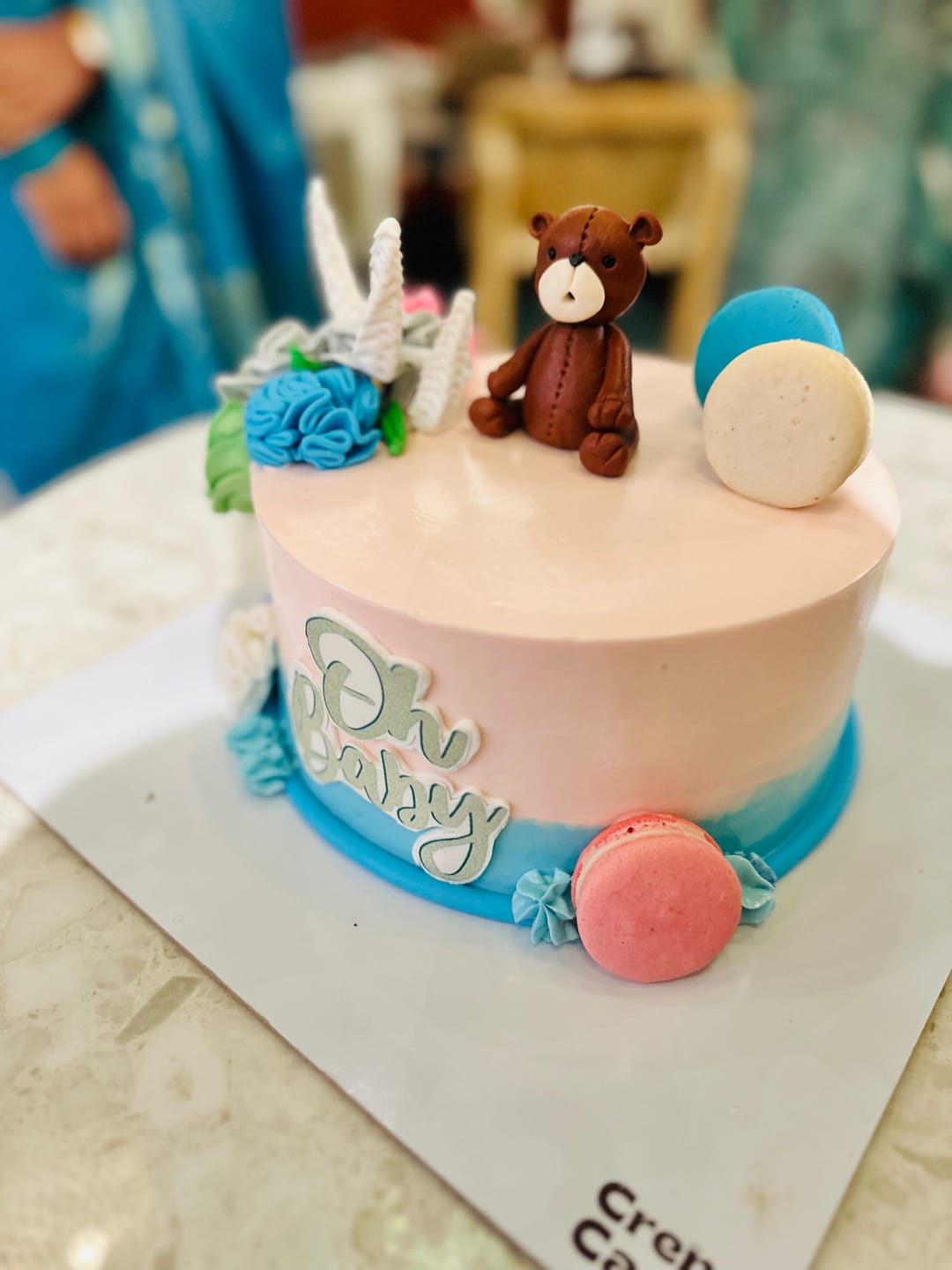 Customer photo review of Baby Shower Teddy Cake