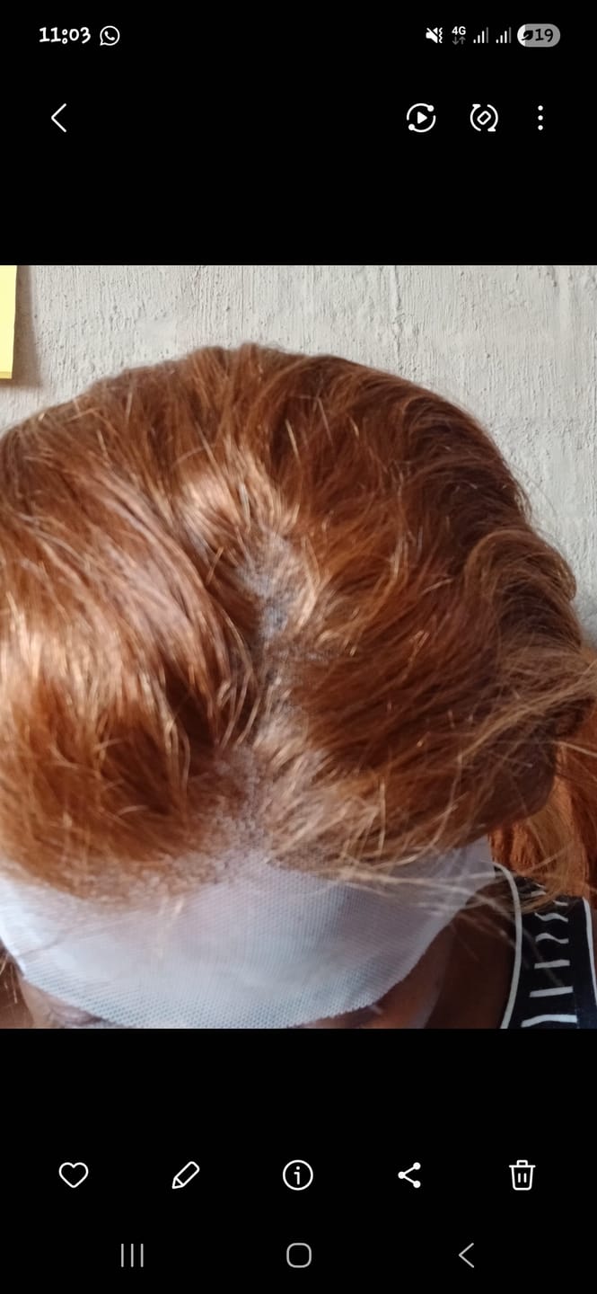 Customer photo review of Brazilian 13x4 Lace Frontal Wig Pixie Cut Col