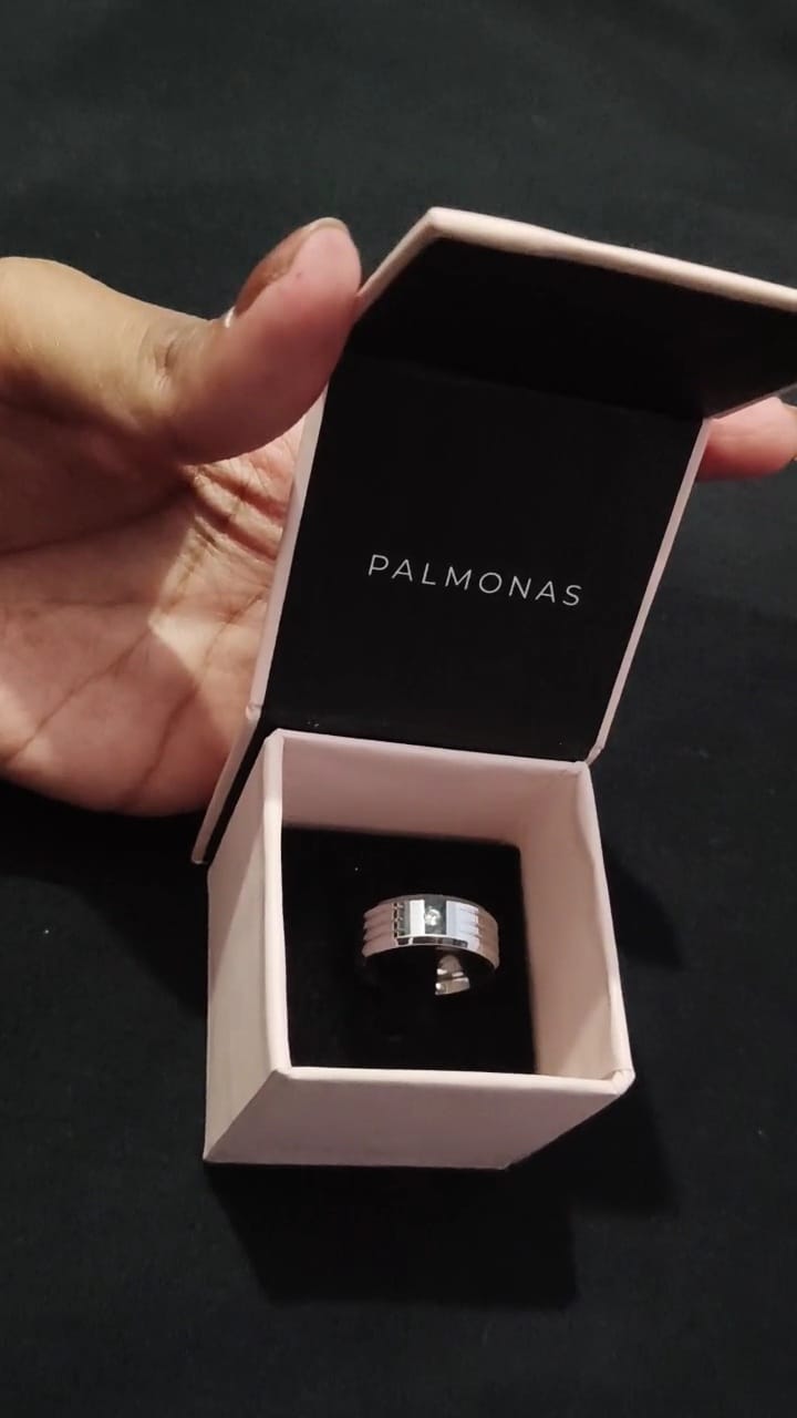 Customer photo review of Shiny Diamond Silver Ring